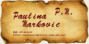 Paulina Marković vizit kartica